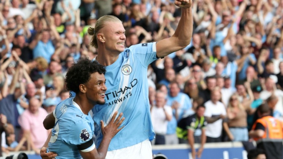 Erling Haaland scored twice in Manchester City's thrashing of Wolves