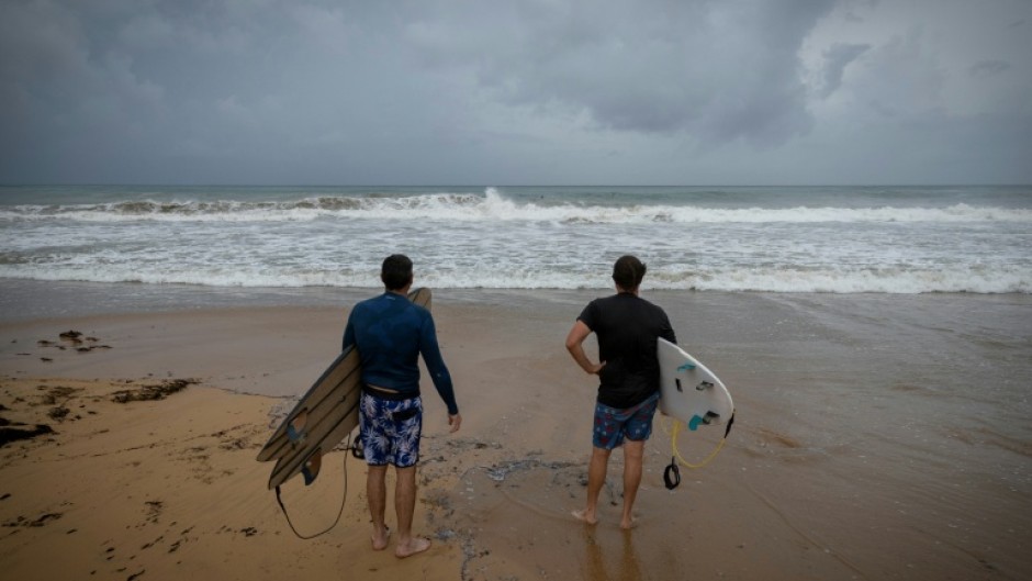 Hurricane Erin leaves standing water across the region in Naguabo, Puerto Rico
