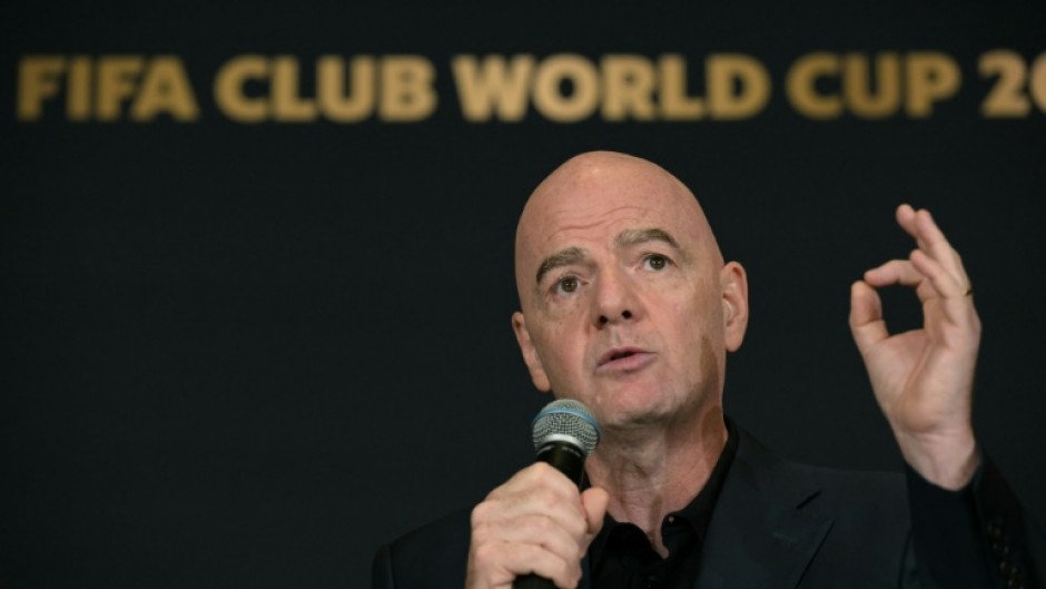 FIFA President Gianni Infantino speaking at the Club World Cup. Infantino on Monday condemned alleged racist abuse which took place at two German Cup matches over the weekend.