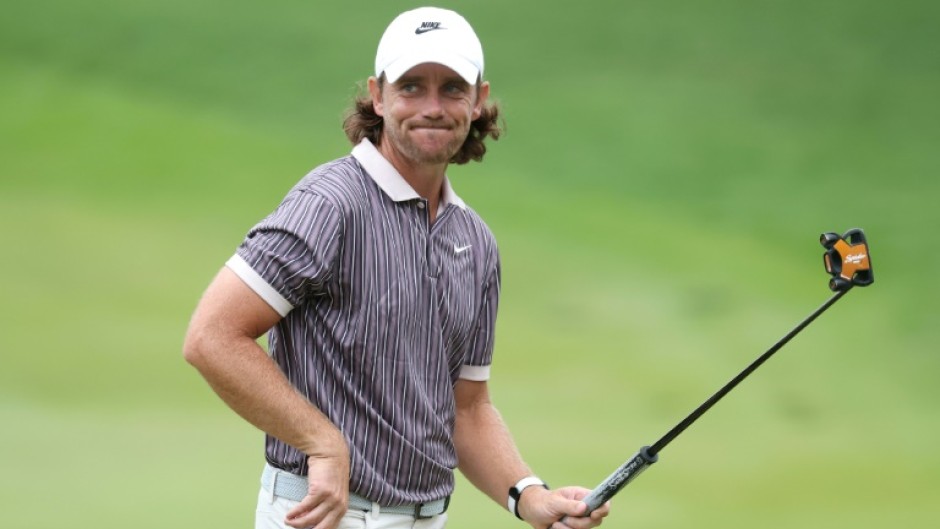 England's Tommy Fleetwood is tied for the lead after three rounds of the PGA Tour Championship as he chases a first US tour title