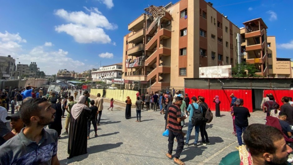 Civil defence spokesman Mahmud Bassal said an Israeli explosive drone targeted a building at Nasser Hospital, followed by an air strike as the wounded were being evacuated