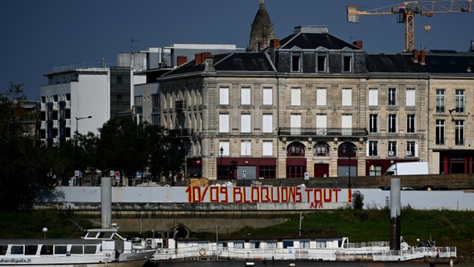 A viral campaign dubbed "Bloquons tout" ("Let's block everything") and backed by the left has urged French people to stage a nationwide shutdown on September 10