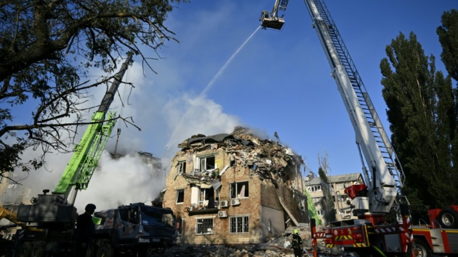 Russian missiles and drones ripped through apartment blocks in the Ukrainian capital Kyiv