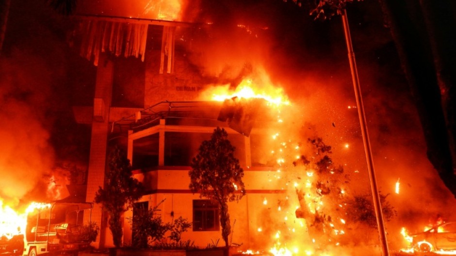 Three people were killed as a result of the fire at the Makassar city council building, its secretary Rahmat Mappatoba said