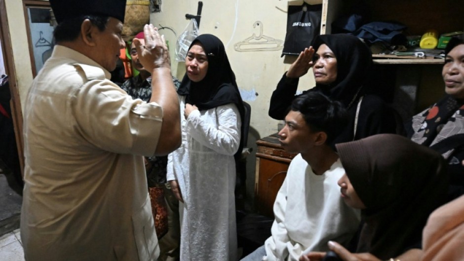 President Prabowo Subianto visited the family of the slain motorcycle gig driver