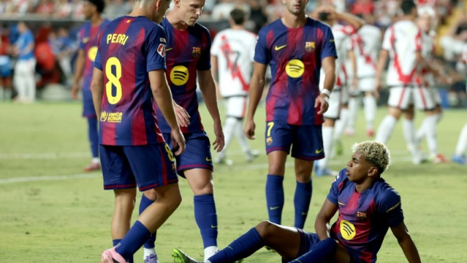 Barcelona's Spanish forward Lamine Yamal won and scored a penalty but his team were held to a draw by Rayo Vallecano on Sunday