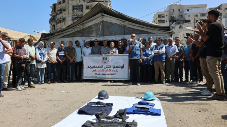 The killing of journalists during Israeli strikes in Gaza has sparked protests around the world