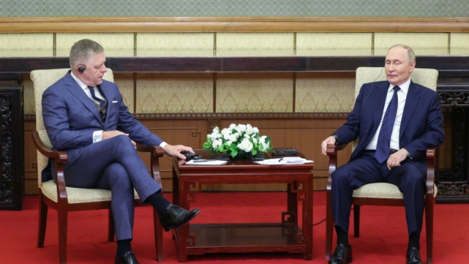 Putin and Fico at Diaoyutai State Guesthouse in Beijing on September 2, 2025