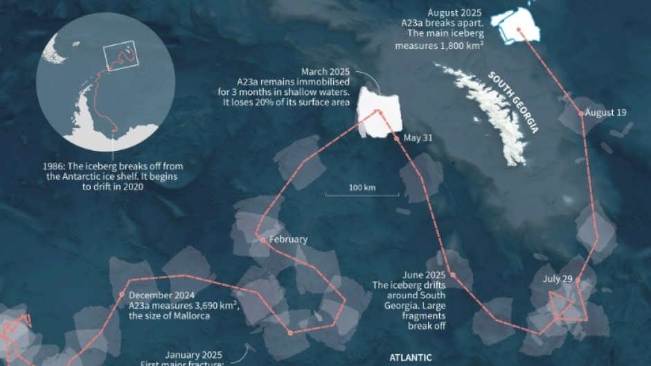 The world's largest iceberg is breaking up