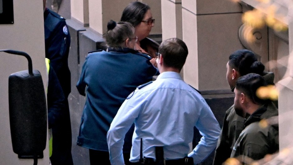 Convicted murderer Erin Patterson (top, C) arrives at the Supreme Court of Victoria in Melbourne on September 8, 2025