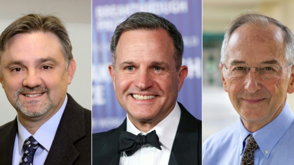 Jesus Gonzalez (left), Paul Negulescu (center) et Michael Welsh (right), are this year's winners of the prestigious Lasker prize for science