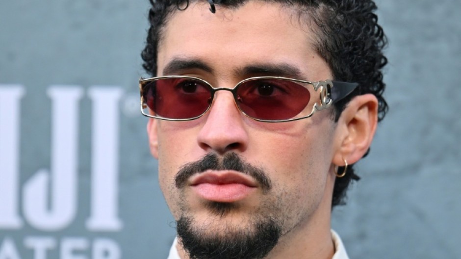 Puerto Rican singer Bad Bunny attends the premiere of "Caught Stealing" at the Regal Union Square in New York on August 26, 2025