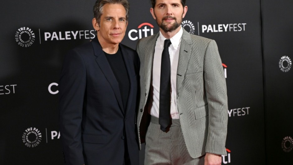 'Severance,' starring Adam Scott (R), is executive produced and directed by Ben Stiller (L)