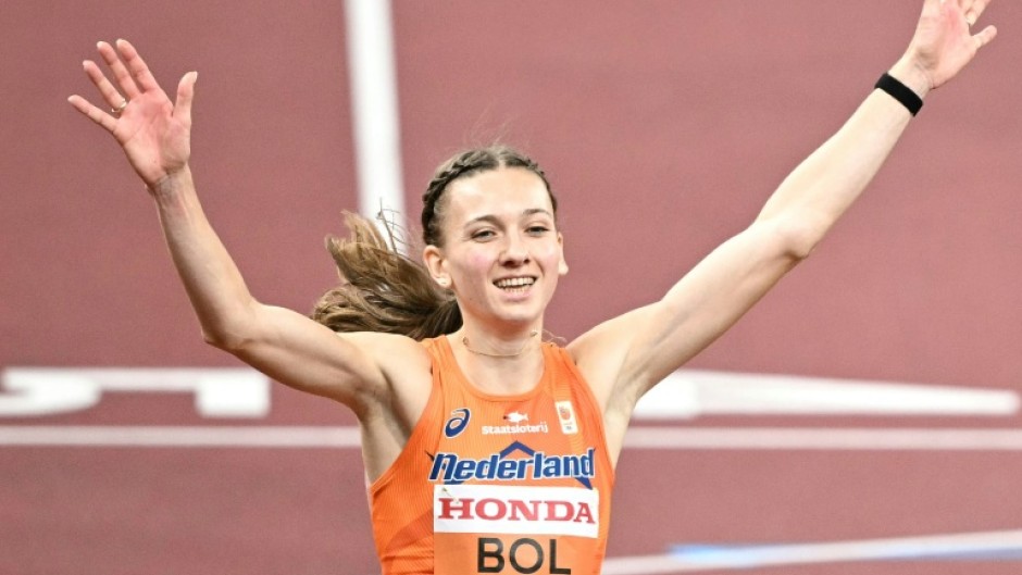 Femke Bol won the women's 400m hurdles world title in Tokyo on Friday