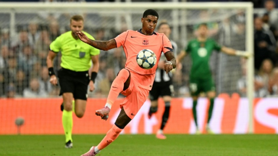 Marcus Rashford scored his first goals for Barcelona in the Champions League defeat of Newcastle United