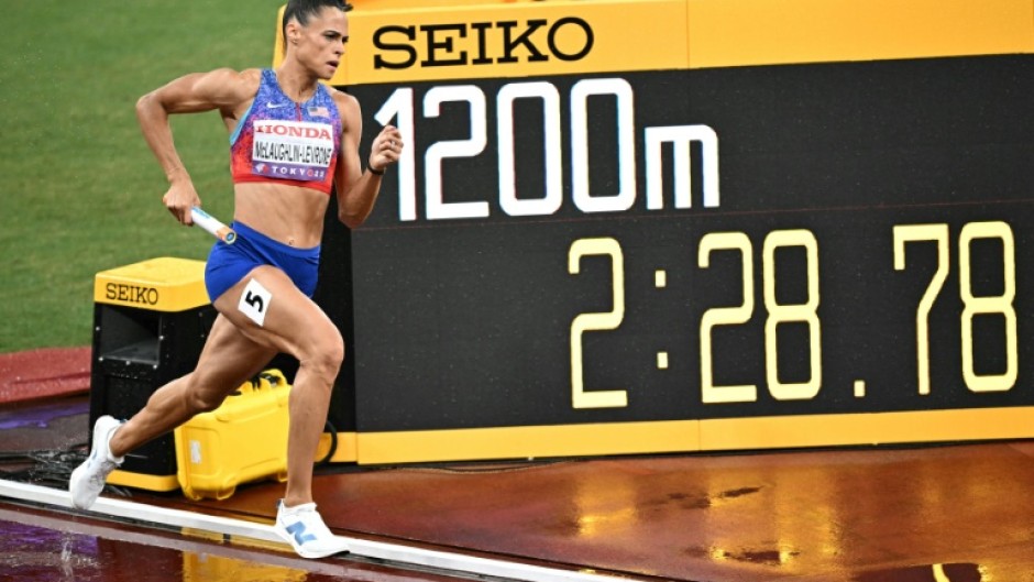 Sydney McLaughlin-Levrone carries the USA to victory in the women's 4x400 metres relay