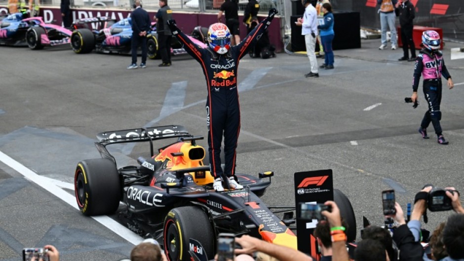 Red Bull's Max Verstappen collected his fourth win of the season with victory in Azerbaijan