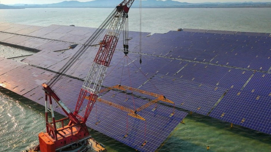 Solar panels in eastern China's Shandong province are part of the country's climate resilience planning