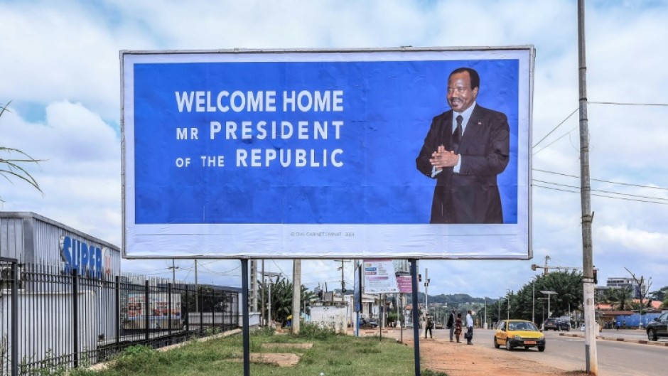 President Paul Biya's office said he had travelled again to Switzerland