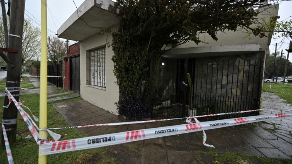 The house where the bodies of Brenda del Castillo, Morena Verdi and Lara Gutierrez were found buried in the yard