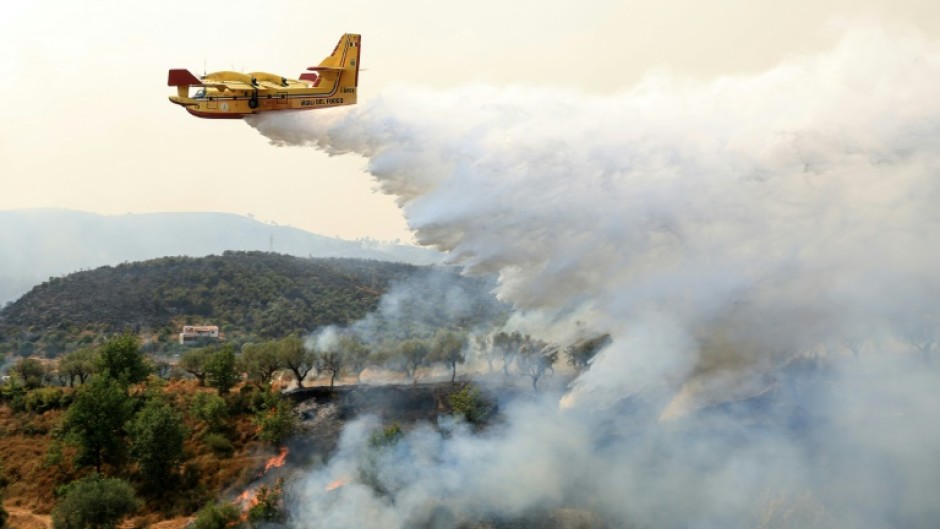 Canadair CL-415 planes, the workhorse of international aerial efforts to fight blazes, are making a comeback, like the one seen here over a 2025 wildfire in Albania