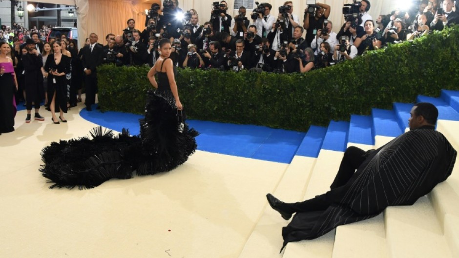 Sean Combs and Cassie at the 2017 Met Gala