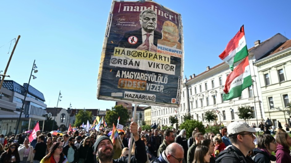 Participants in the Pride march decried a ban on the demonstration by the ultraconservative government of Prime Minister Viktor Orban