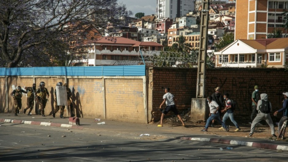 Protesters are demanding President Andry Rajoelina's resignation