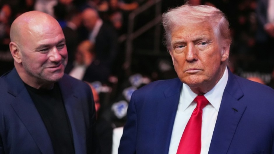 Donald Trump with UFC CEO Dana White at an event in Newark, New Jersey in June 2025. The US President said the White House will host an event on his birthday next year