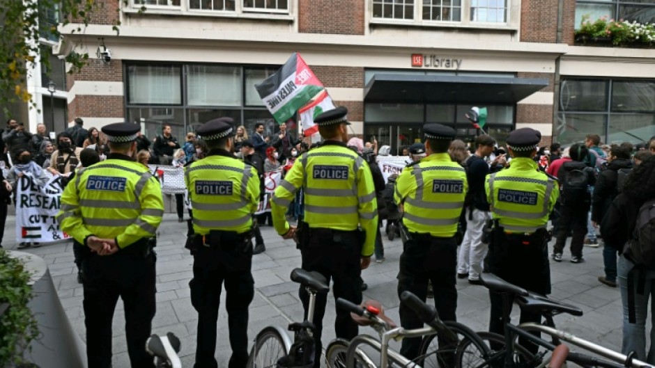 Police monitored pro-Palestinian student protesters outside King's College London