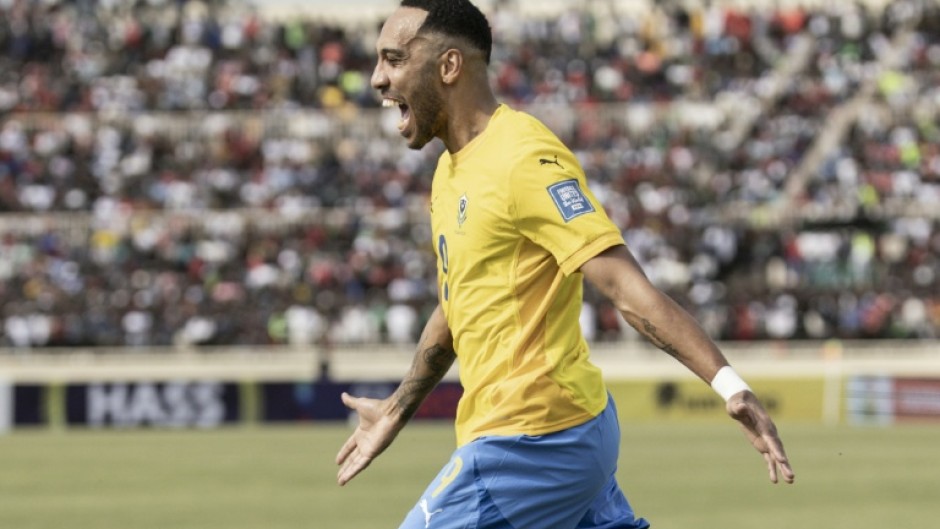 Gabon striker Pierre-Emerick Aubameyang scored four goals and was shown a red card