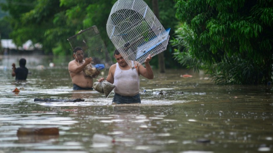 The heavy rains in Mexico produced serious flooding in the eastern state of Veracruz