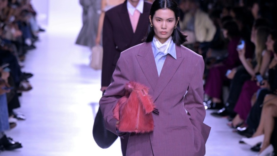 A model in the widely praised debut collection of Louise Trotter at Bottega Veneta last month in Milan