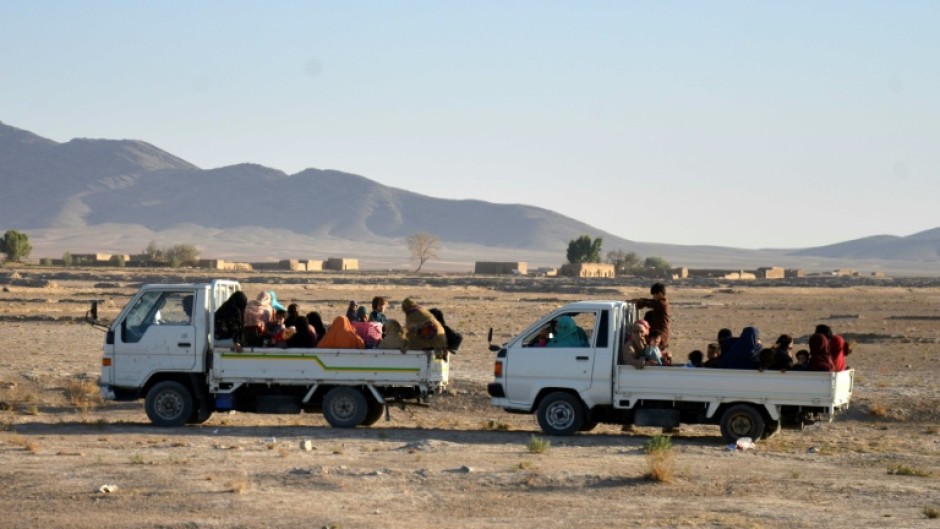Some Afghan residents of Spin Boldak district fled their homes during the fighting