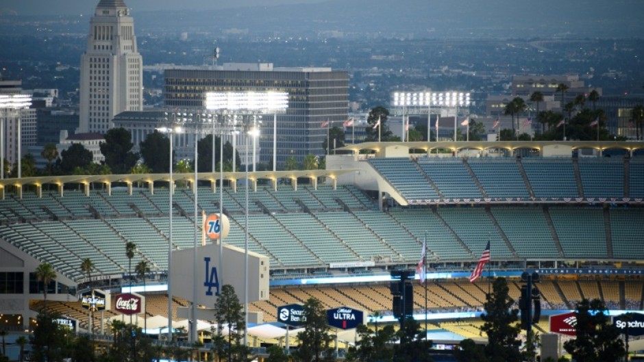 A view of Dodgers Stadium in Los Angeles
