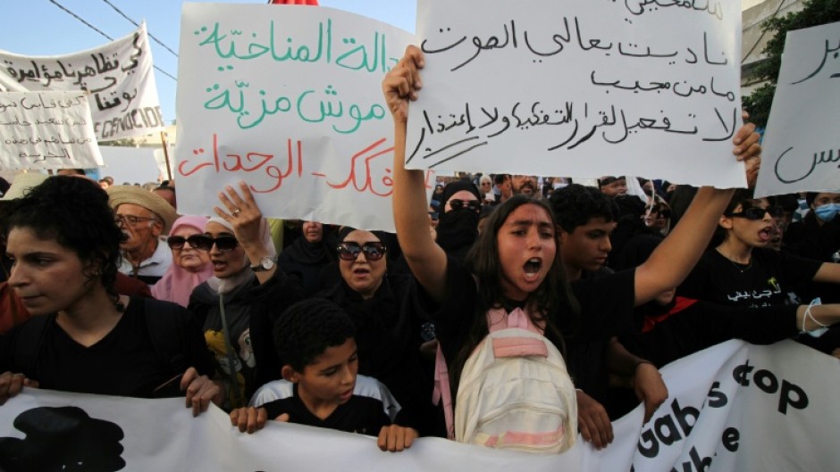 Residents have demonstrated in recent weeks over the Gabes factory