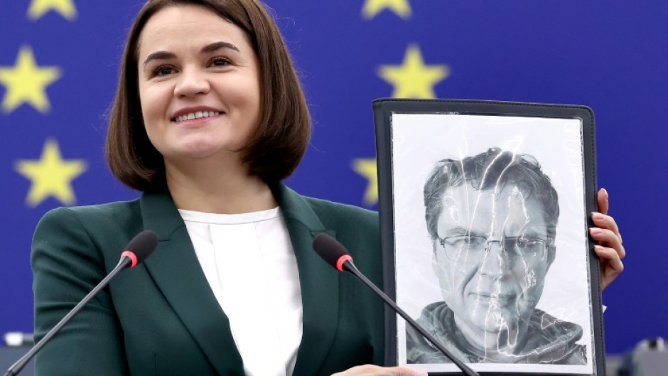 Journalists Mzia Amaghlobeli and Andrzej Poczobut won the EU's top rights award