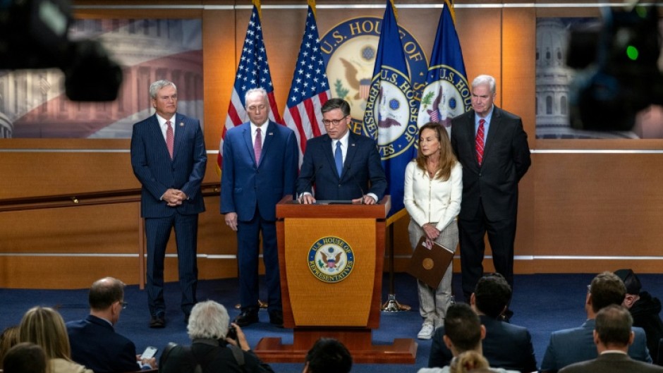 US Speaker of the House Mike Johnson called Democrats' blockade on efforts to reopen the government 'shameful'