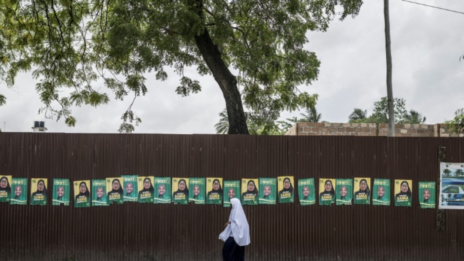 President Samia Suluhu Hassan returned home for a final rally in Zanzibar