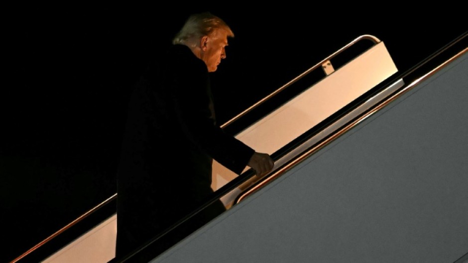 US President Donald Trump departs for a trip to Asia