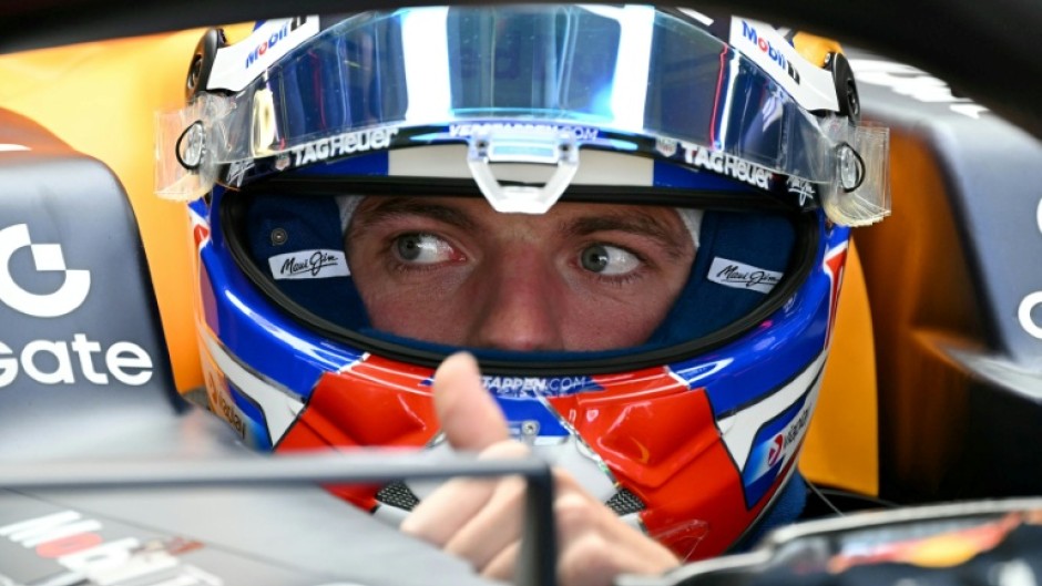 Red Bull Racing's Dutch driver Max Verstappen gives a thumbs up in the cockpit of his car before leading the second practice session of the Mexico City Formula One Grand Prix at the Hermanos Rodriguez racetrack
