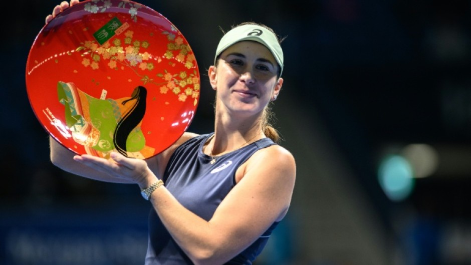 Switzerland's Belinda Bencic beat the Czech Republic's Linda Noskova to win the Pan Pacific Open in Tokyo