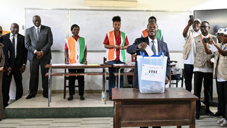 Alassane Ouattara was credited with a crushing 89.77 percent of the vote
