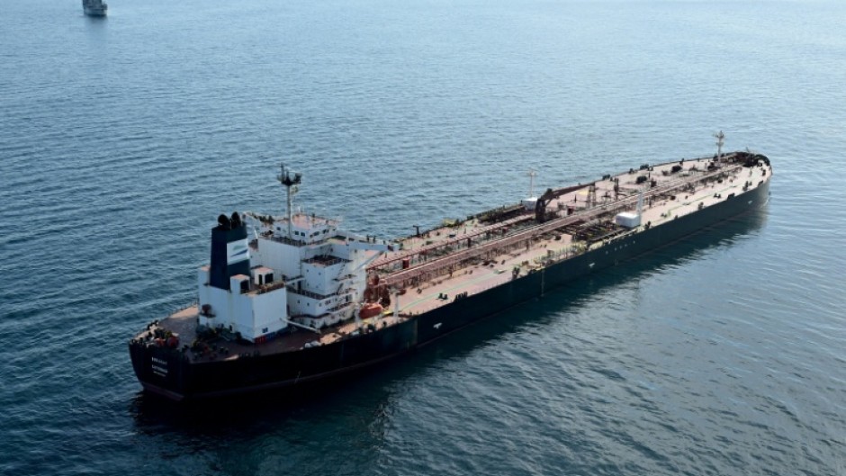 The tanker Boracay from Russia's so-called "shadow fleet", which has enabled Moscow to keep exporting its crude oil for much-needed revenue despite curbs on exports since its illegal invasion of Ukraine