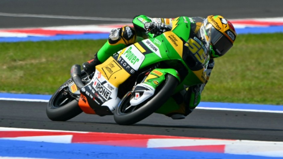 Swiss Moto3 rider Noah Dettwiler in action last month