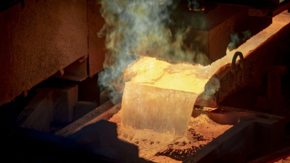 Copper being refined in a Montreal, Canada in 2025
