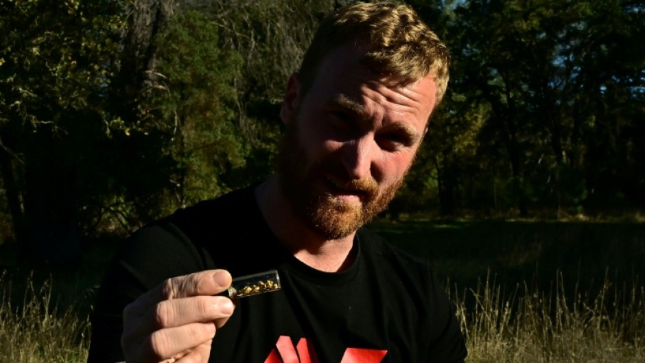 Cody Blanchard of Heritage Gold Rush uses his metal detector -- he is turning his hobby into a business amid the renewed interest in prospecting