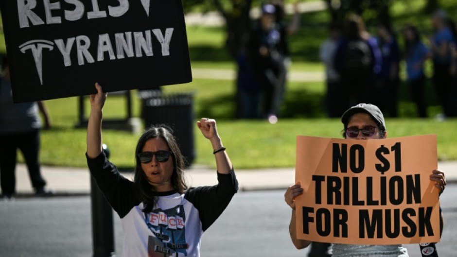 Opponents of Elon Musk's $1 trillion pay package rallied against the plan on the eve of Tesla's annual meeting
