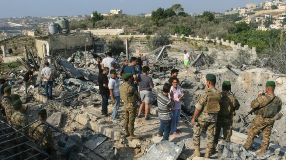 The southern Lebanese village of Toura is one of those hit in the latest series of Israeli air strikes targeting alleged Hezbollah efforts to rebuild its forces