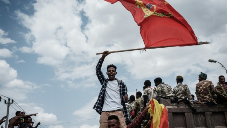A TPLF supporter during the civil war in 2021